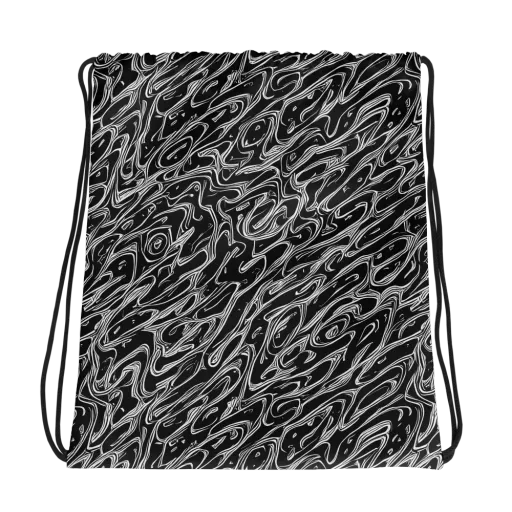 Blackwater Swirl on a Drawstring Bag