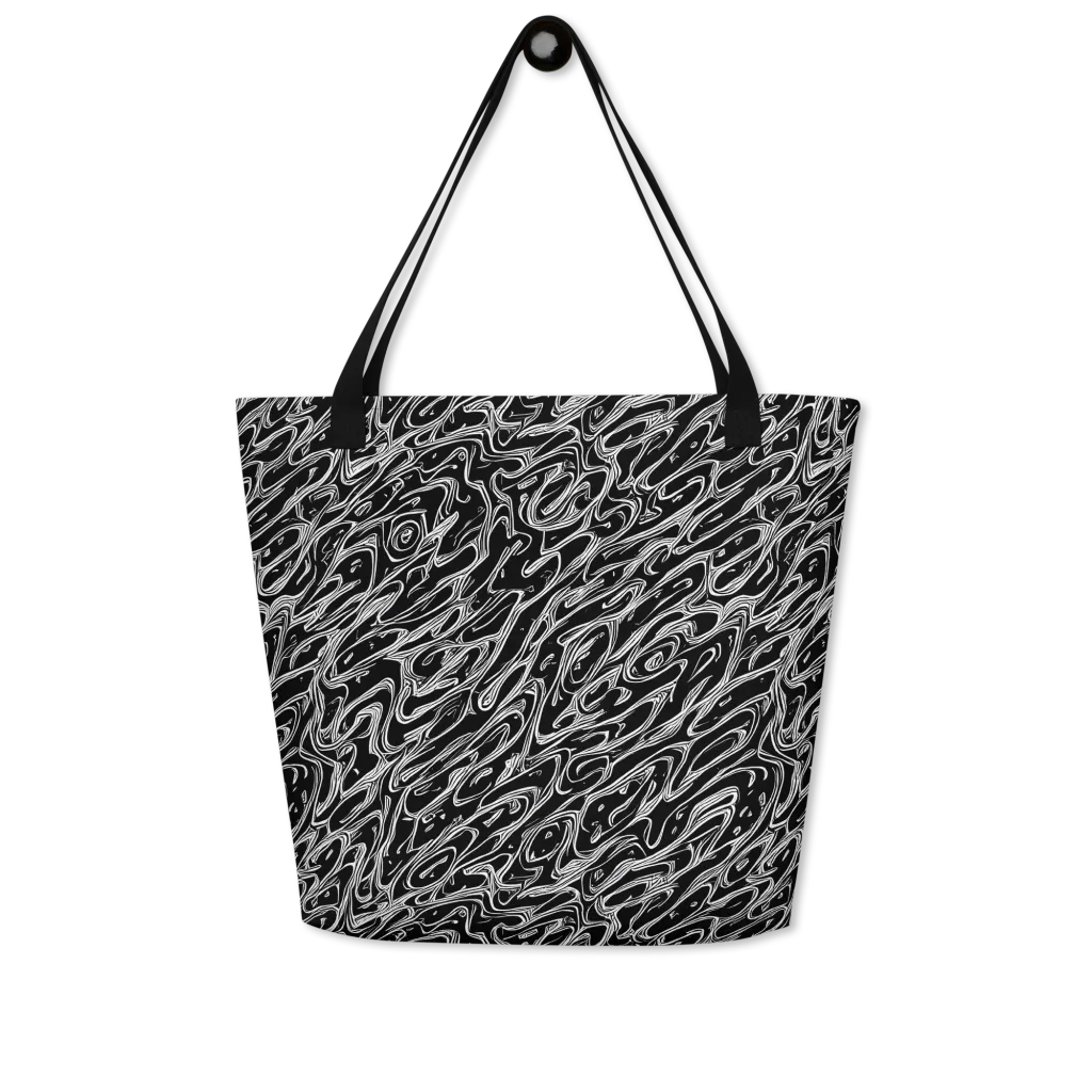 Blackwater Swirl on Large Tote Bag W/ Pocket — Front