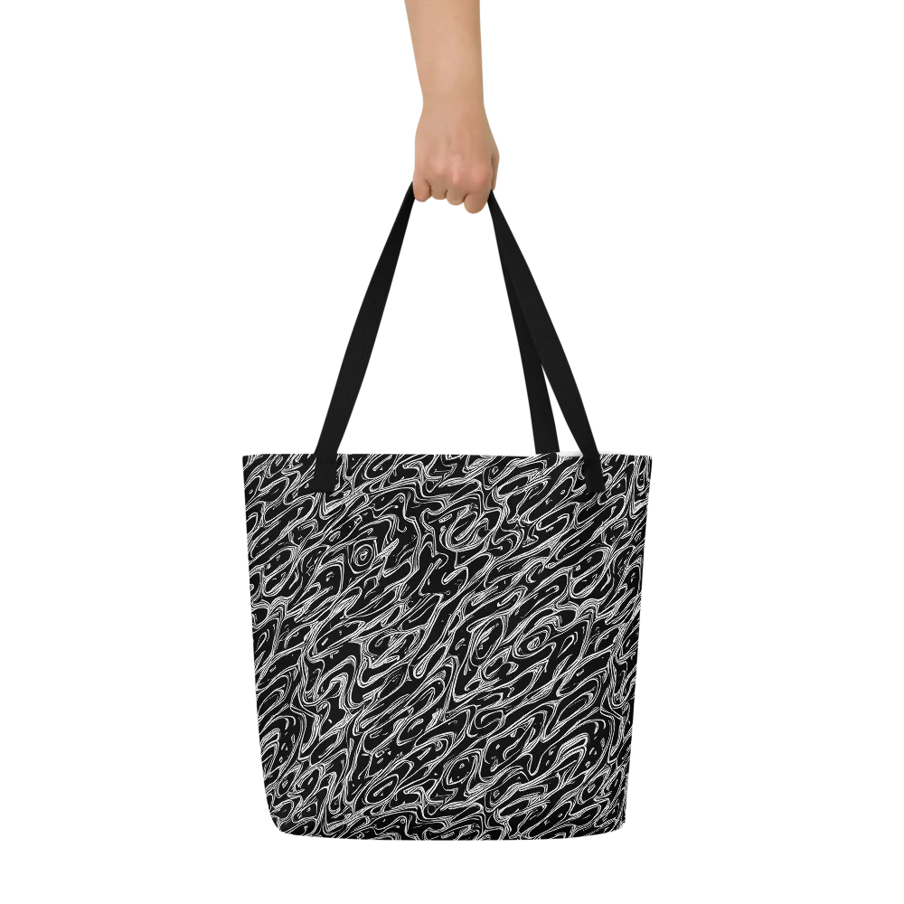 Blackwater Swirl on Large Tote Bag W/ Pocket — Front