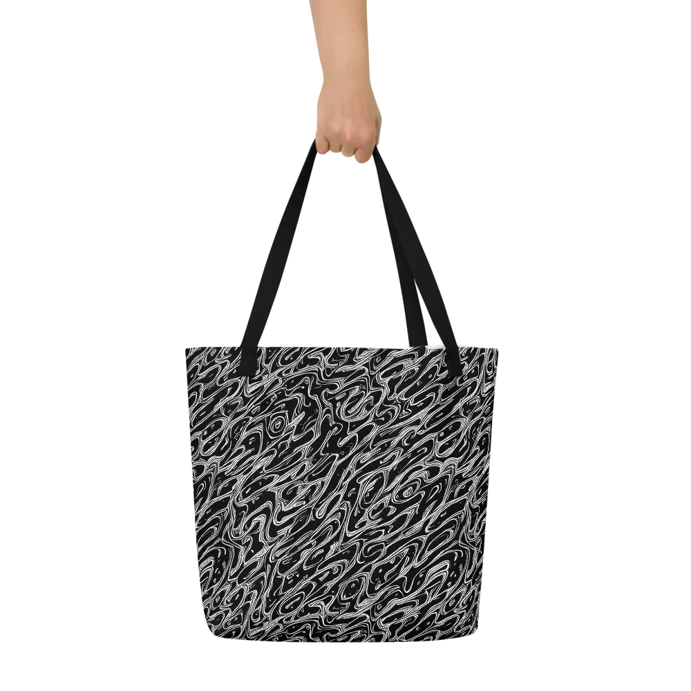 Blackwater Swirl on Large Tote Bag W/ Pocket — Front