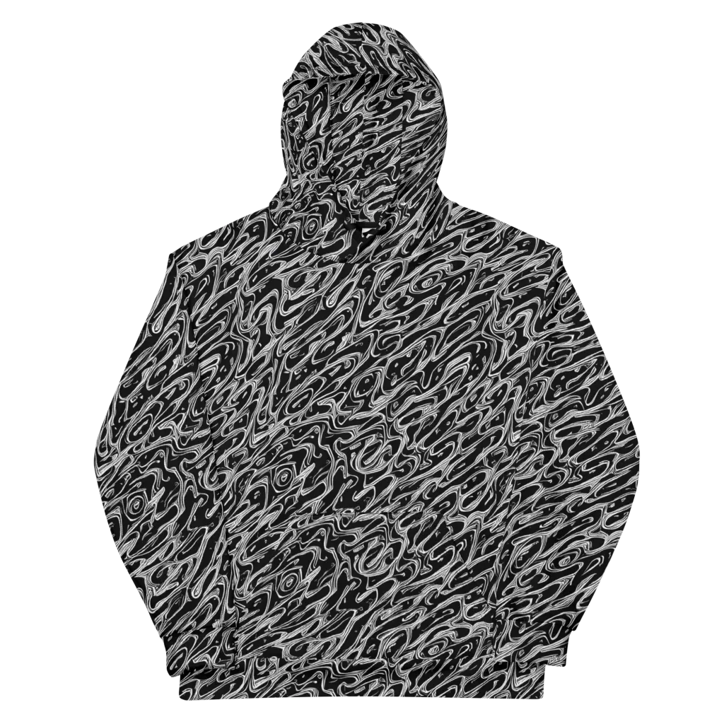 Blackwater Swirl on Cotton Hoodie — Front