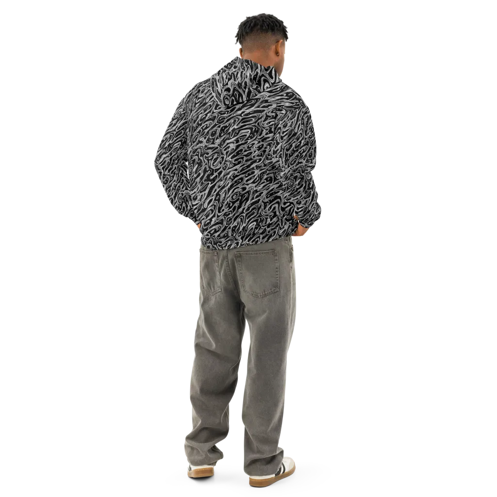 Blackwater Swirl on Cotton Hoodie — Back