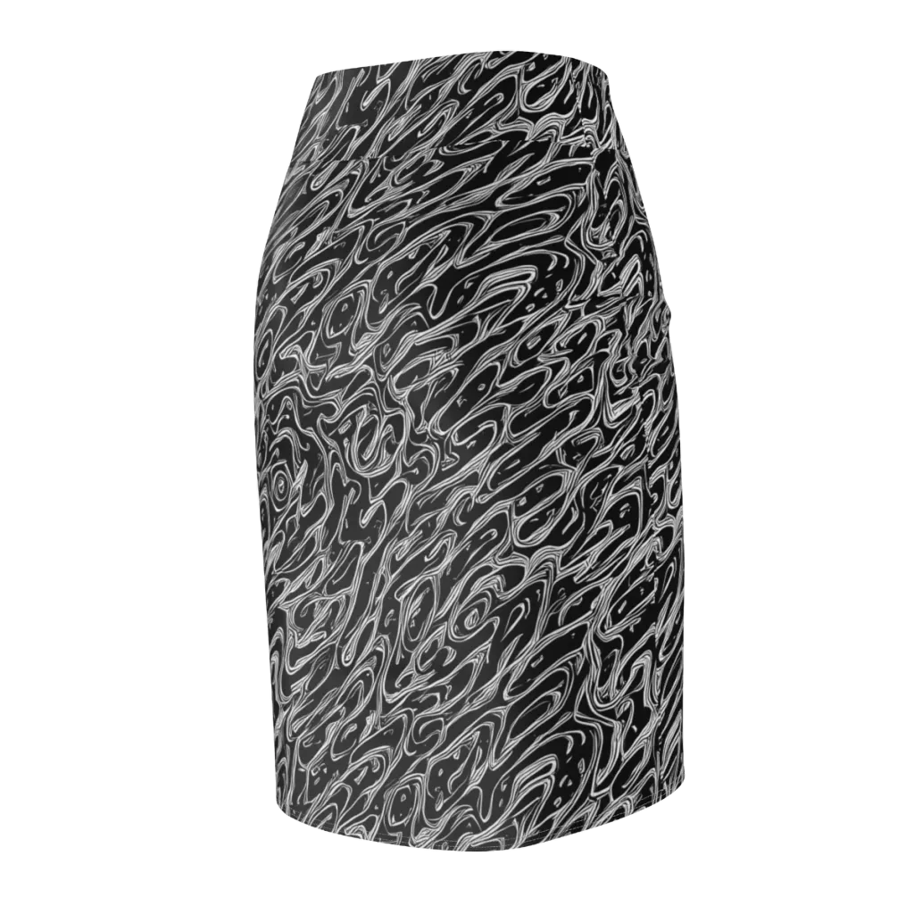 Blackwater Swirl on Pencil Skirt — Back Side