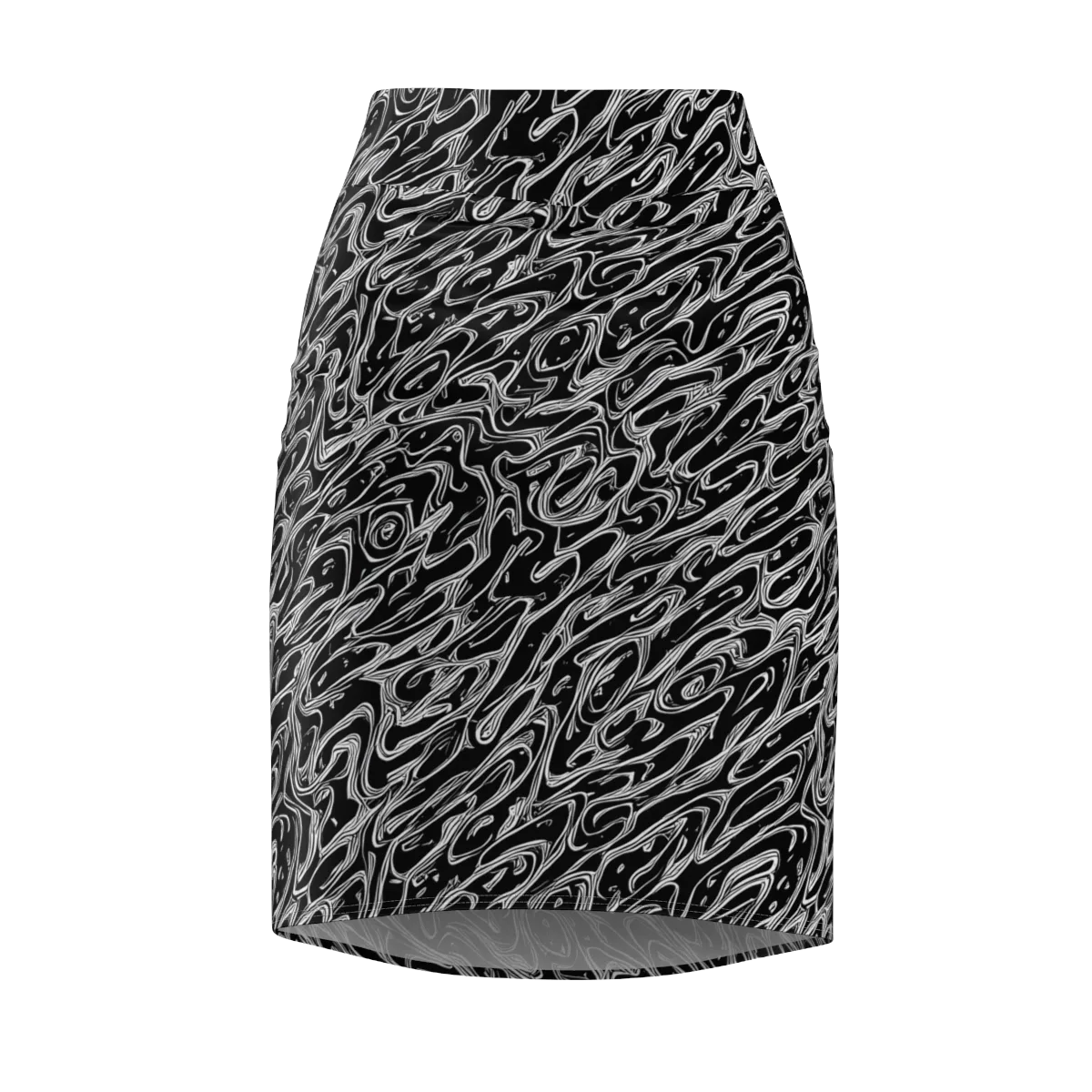 Blackwater Swirl on Pencil Skirt — Front