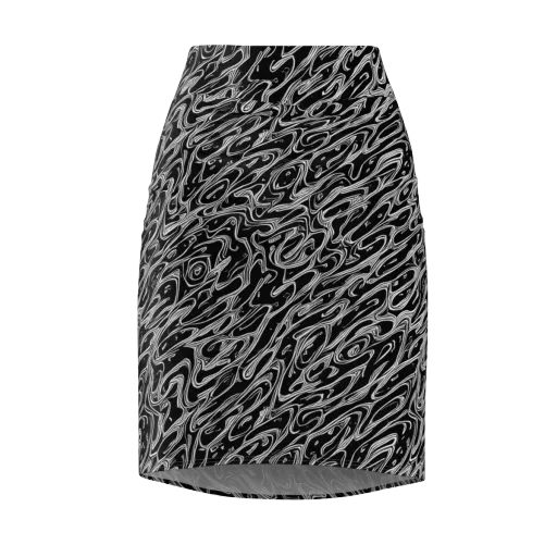 Blackwater Swirl on a Pencil Skirt