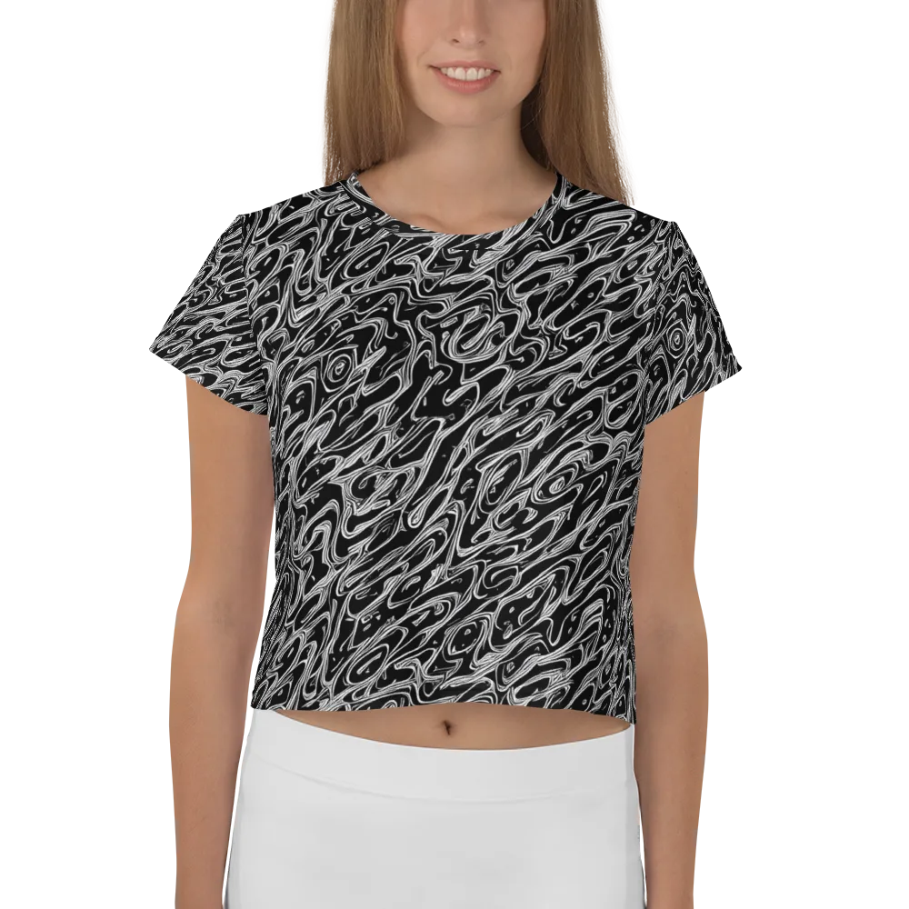 Blackwater Swirl on Crop Tee — Front