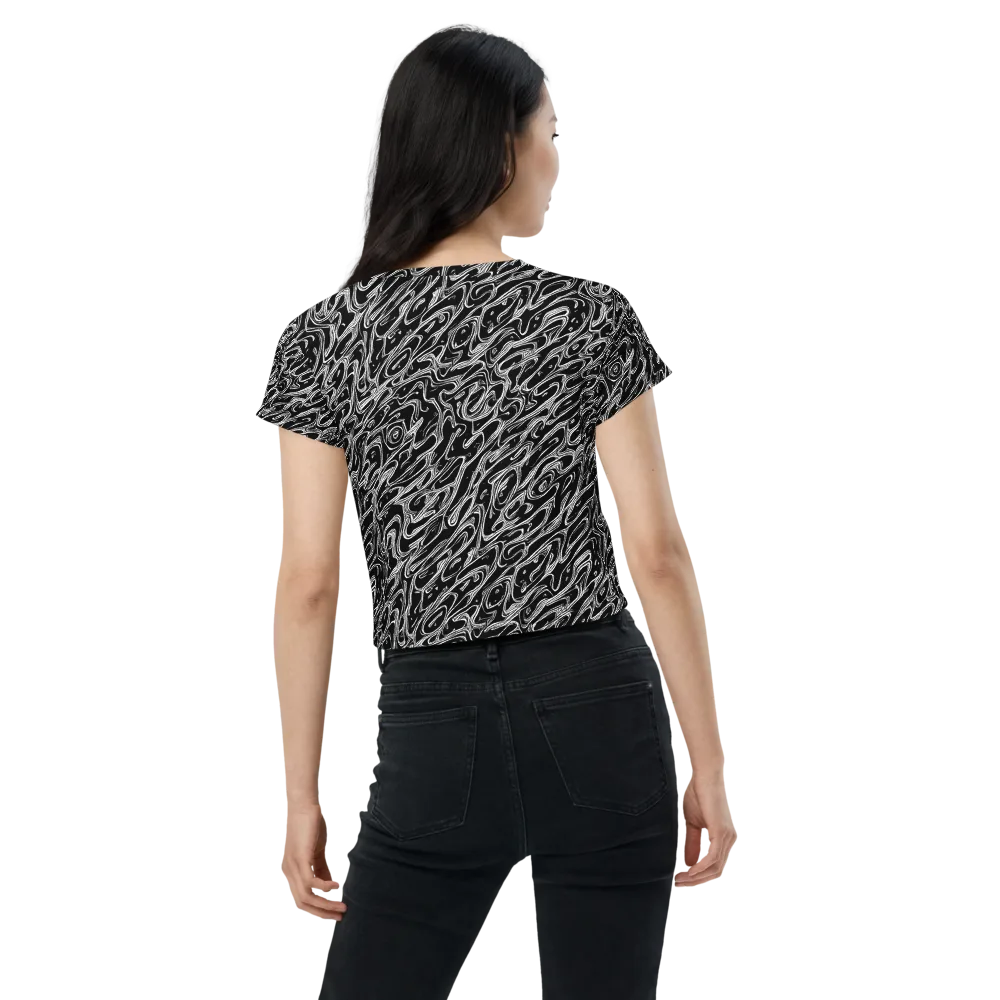 Blackwater Swirl on Crop Tee — Back