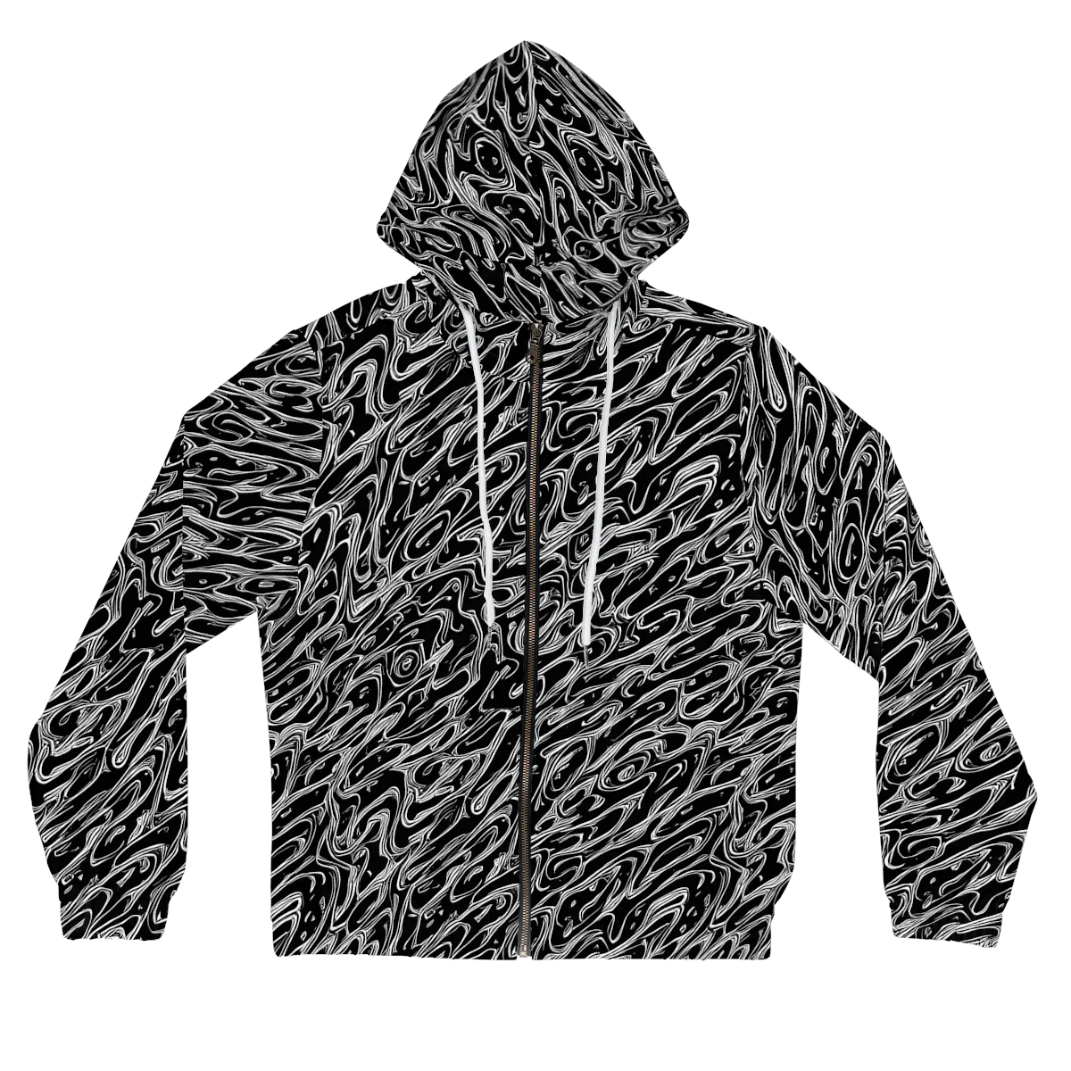 Blackwater Swirl on Women's Full-Zip Hoodie — Front