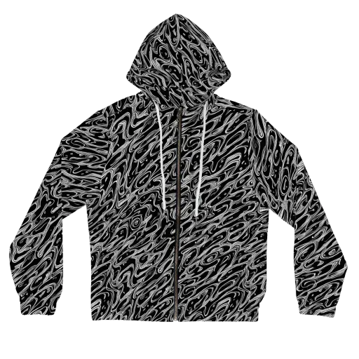 Blackwater Swirl on a Women's Full-Zip Hoodie