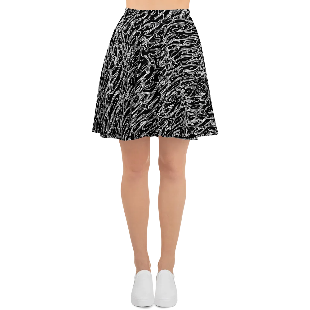 Blackwater Swirl on Skater Skirt — Front