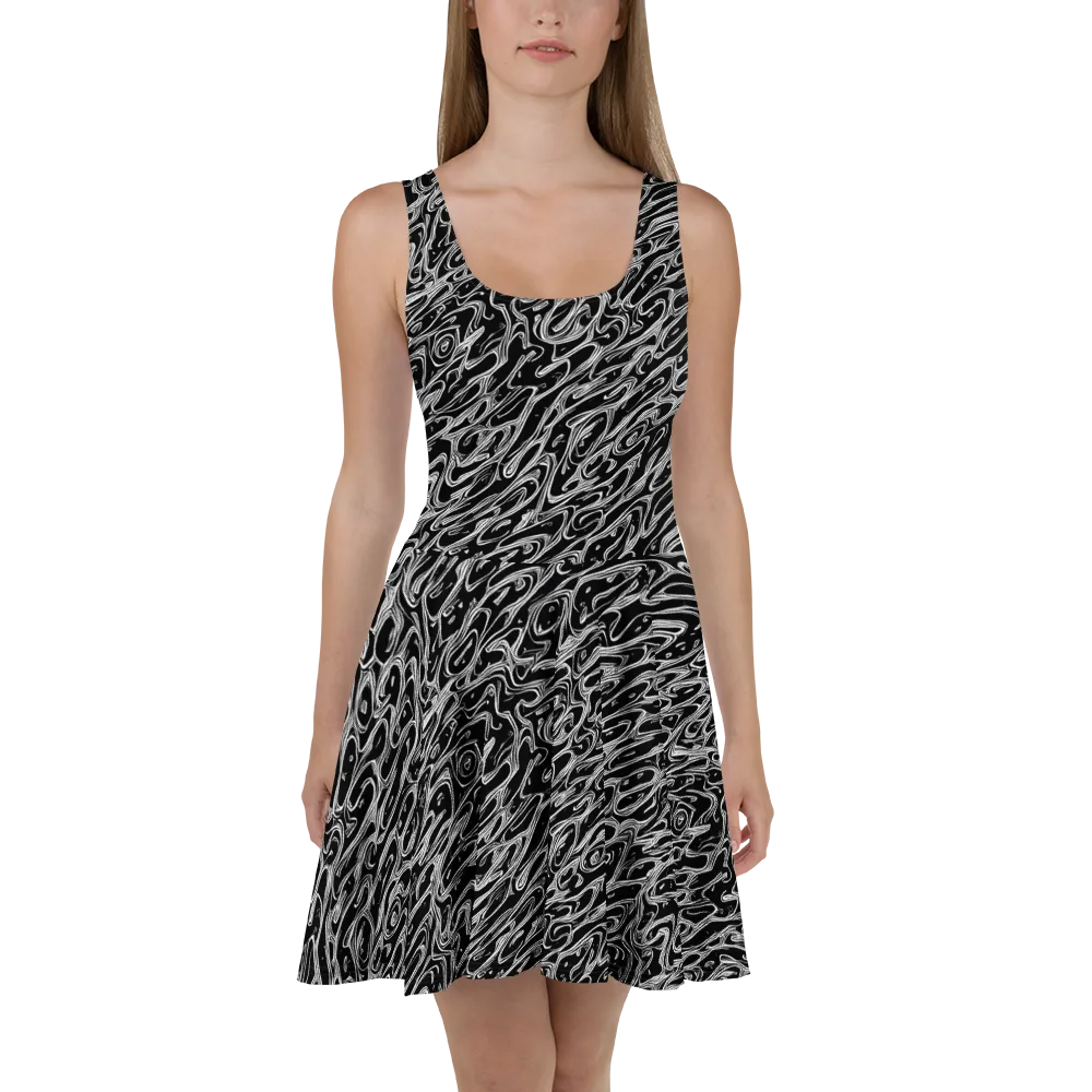 Blackwater Swirl on Skater Dress — Front