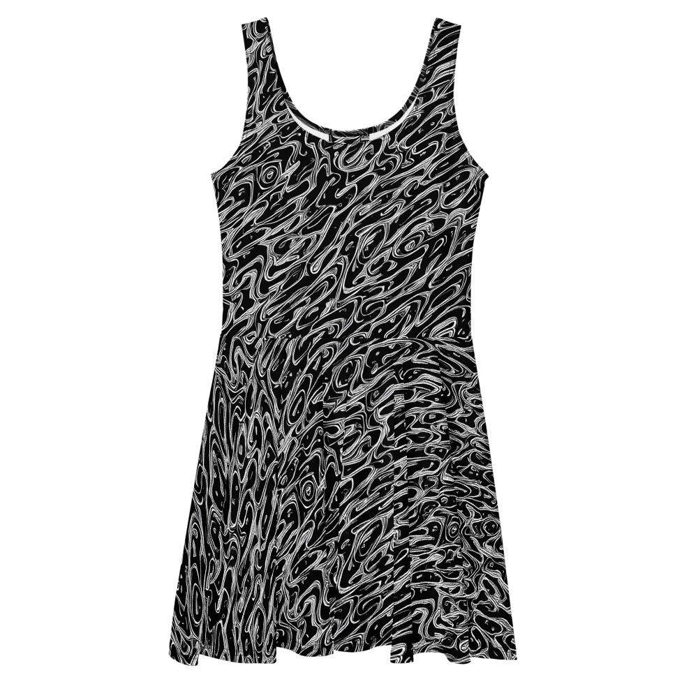 Blackwater Swirl on Skater Dress — Front