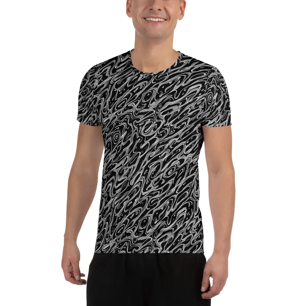 Blackwater Swirl on Men's Athletic T-Shirt — Front