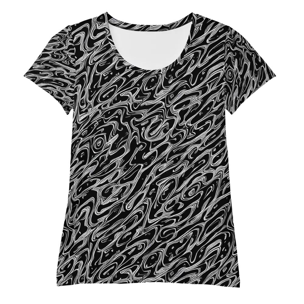 Blackwater Swirl on Women's Athletic T-Shirt — Front