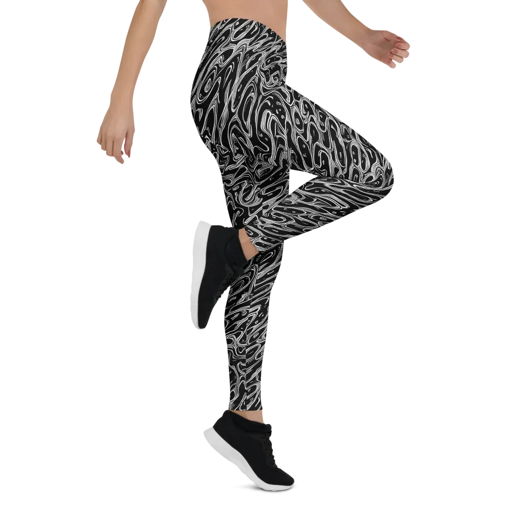 Blackwater Swirl on Leggings — Right