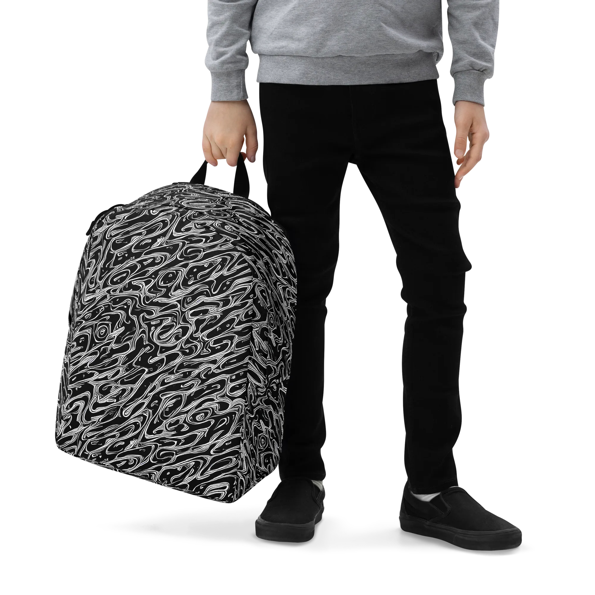 Blackwater Swirl on Minimalist Backpack — Zoomed-in