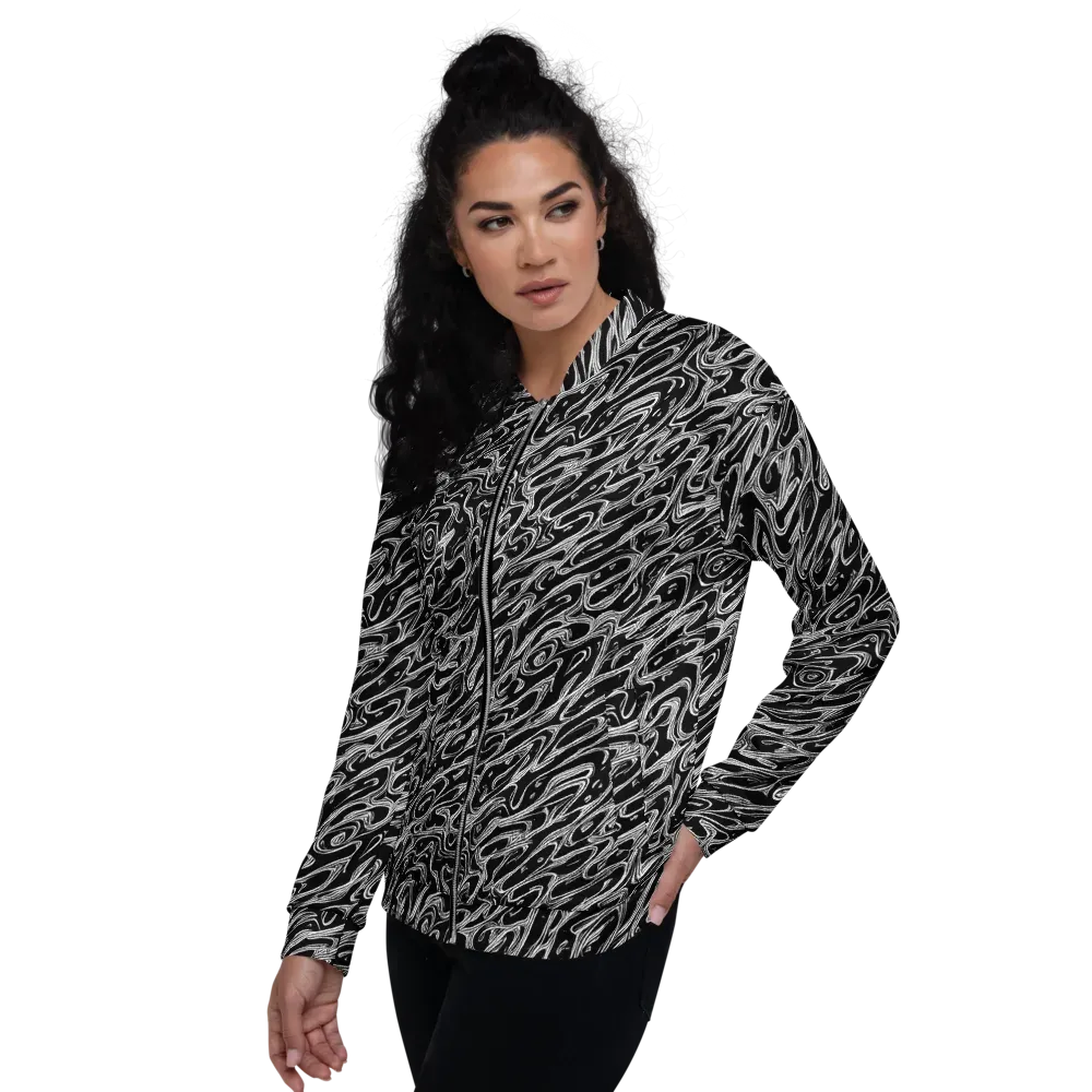 Blackwater Swirl on Bomber Jacket — Left