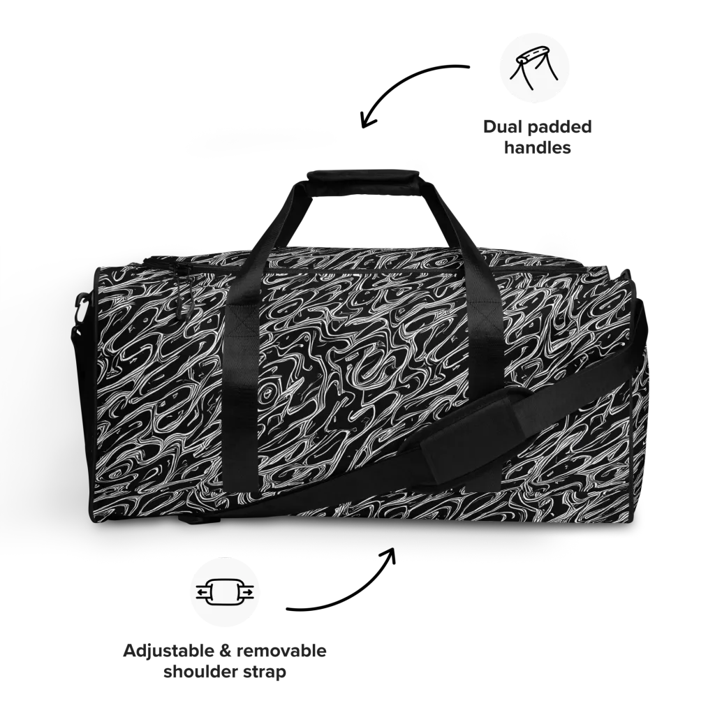 Blackwater Swirl on Duffle Bag — Front