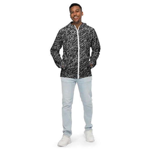 Blackwater Swirl on a Men's Windbreaker