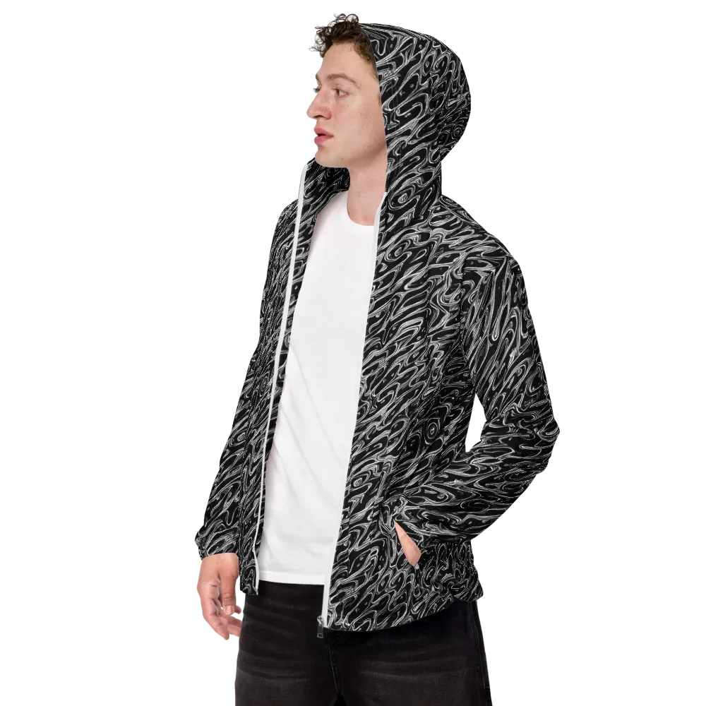 Blackwater Swirl on Men's Windbreaker — Left Front