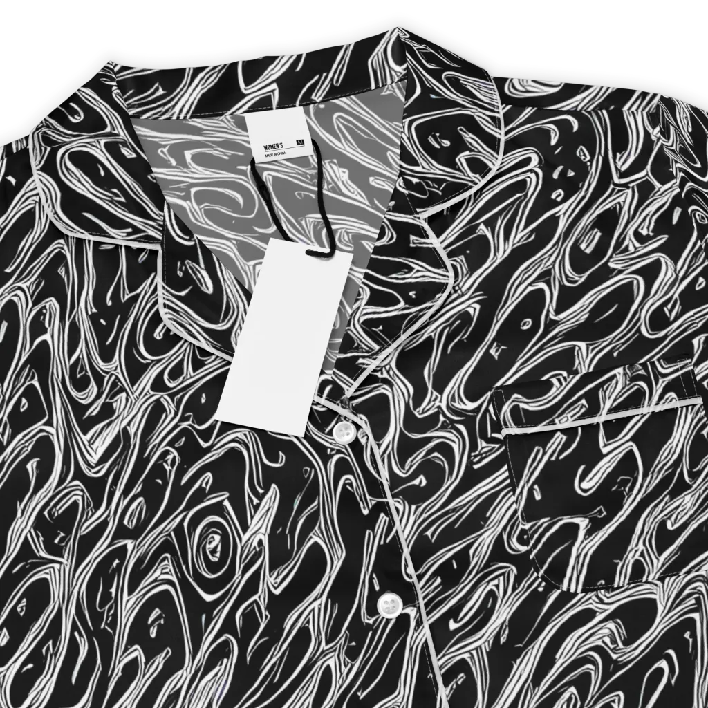 Blackwater Swirl on Women's Short Sleeve Pajama Top — Product details