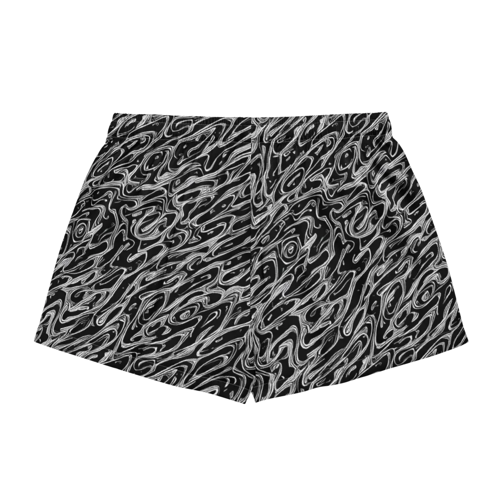 Blackwater Swirl on Women's Pajama Shorts — Back