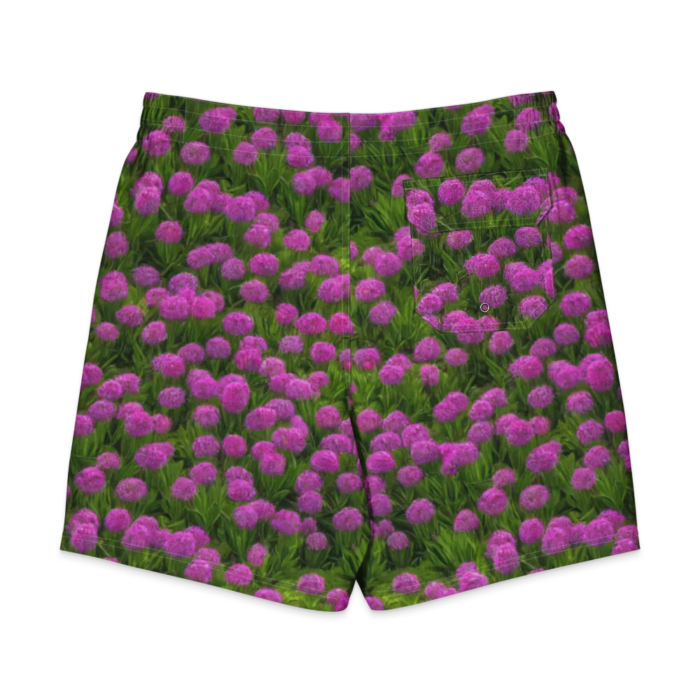 Magenta Meadow on Men's Board Shorts — Back
