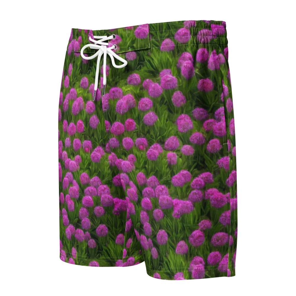 Magenta Meadow on Men's Board Shorts — Front