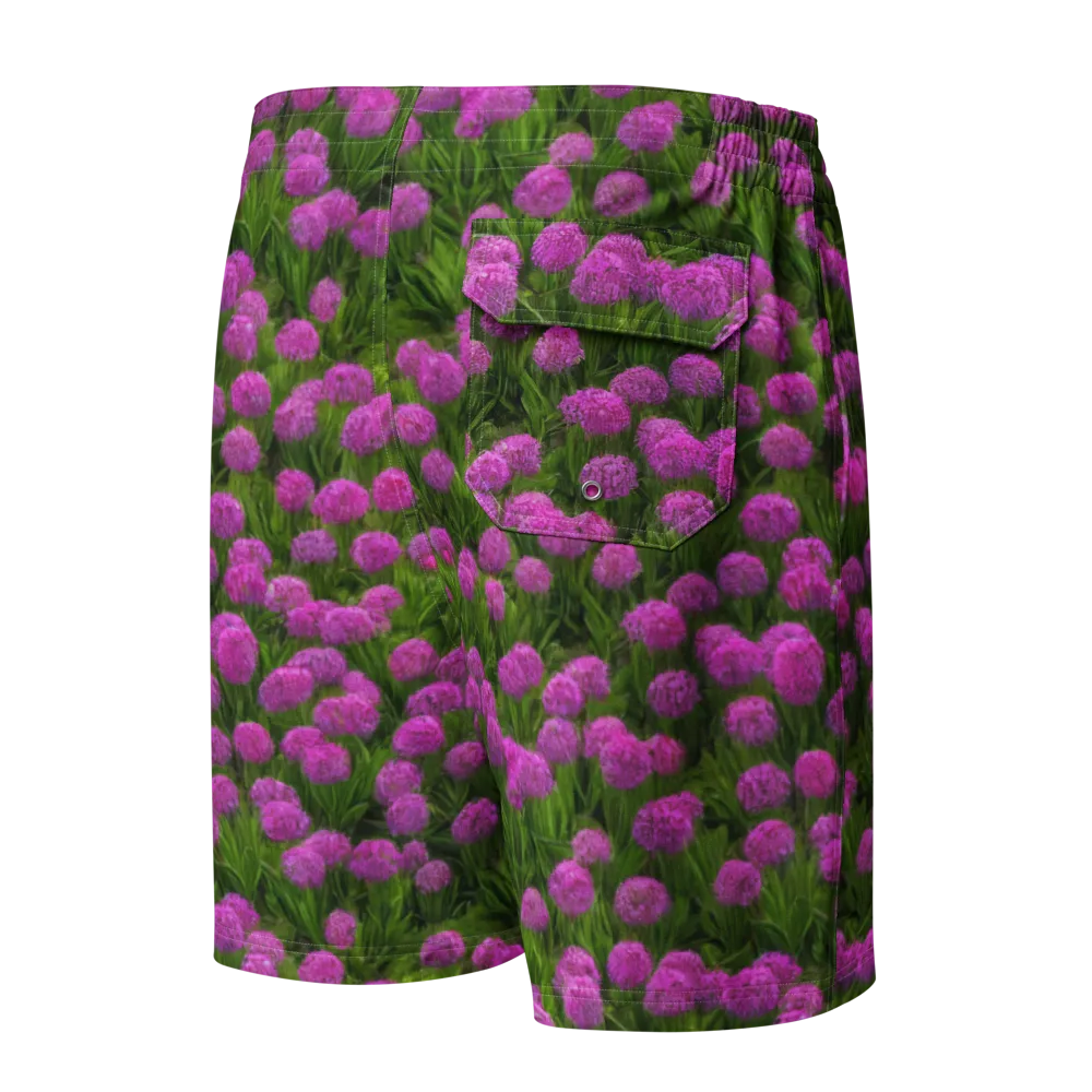 Magenta Meadow on Men's Board Shorts — Back