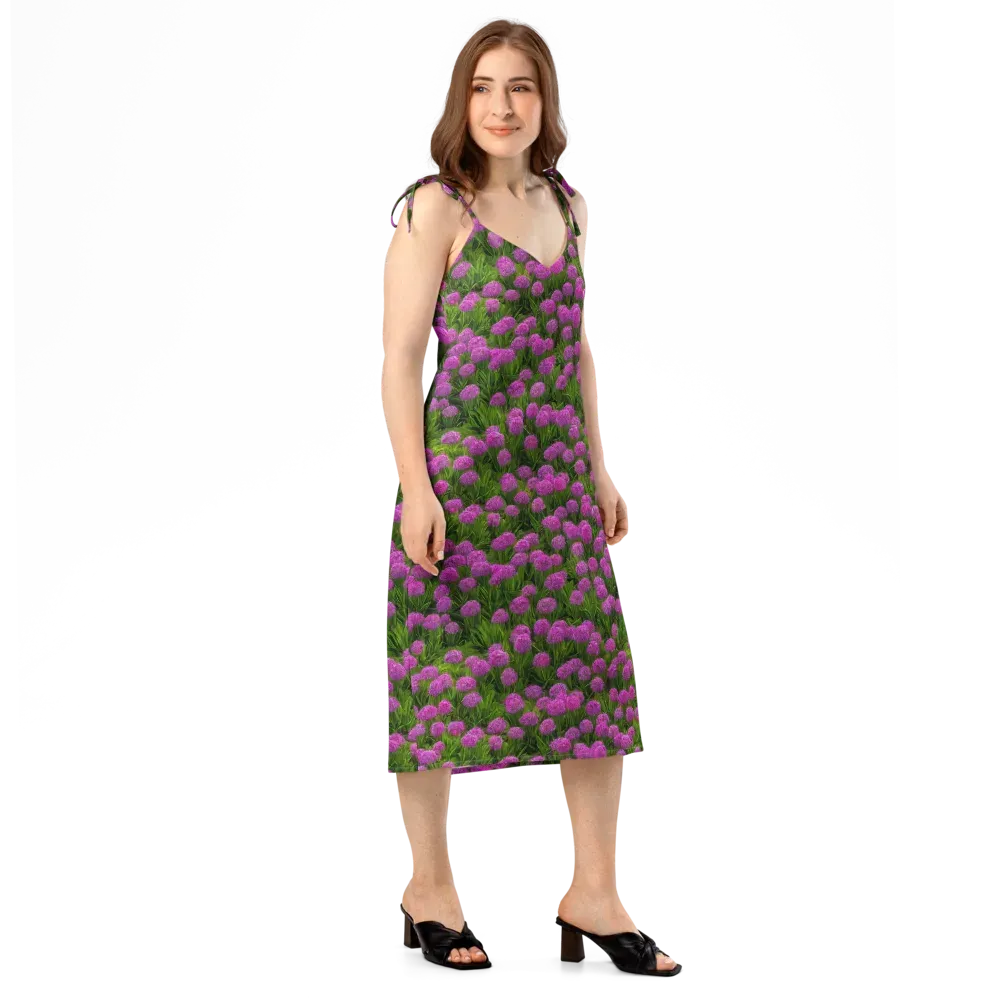 Magenta Meadow on Slip Dress — Right Front