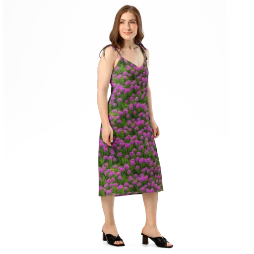 Magenta Meadow on a Slip Dress