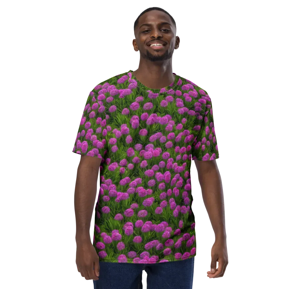 Magenta Meadow on Men's Crew Neck T-Shirt — Front