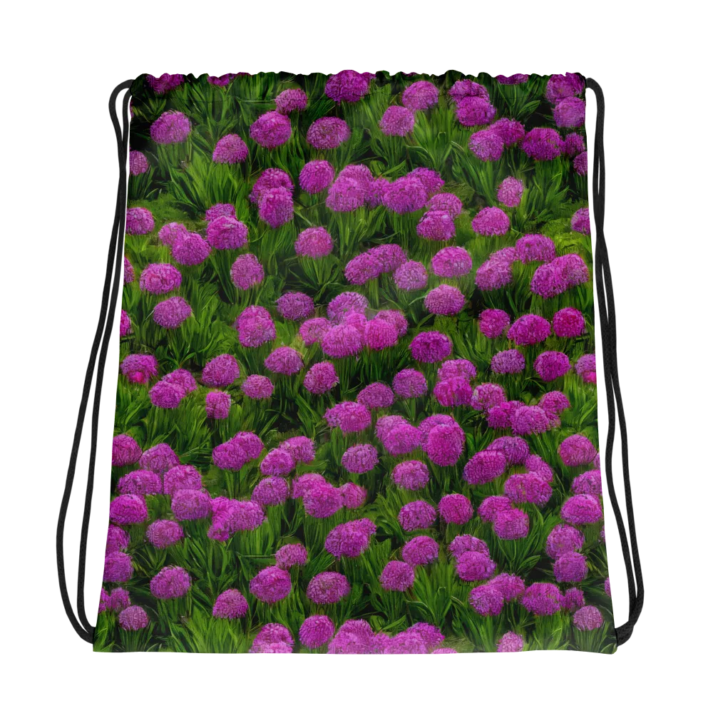 Magenta Meadow on Drawstring Bag — Photo