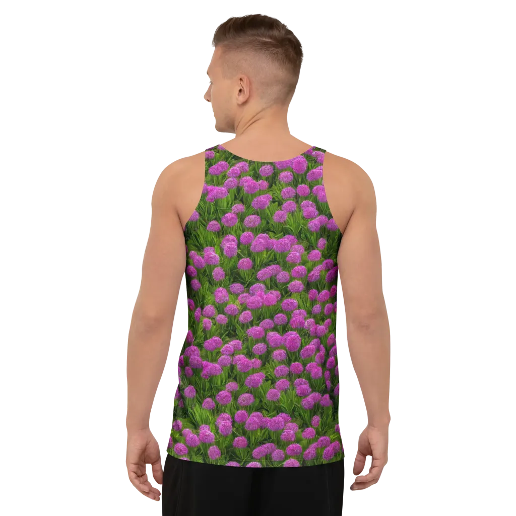 Magenta Meadow on Men's Tank Top — Back