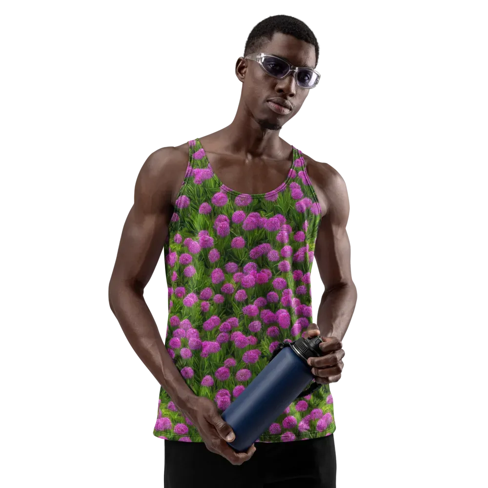 Magenta Meadow on Men's Tank Top — Front