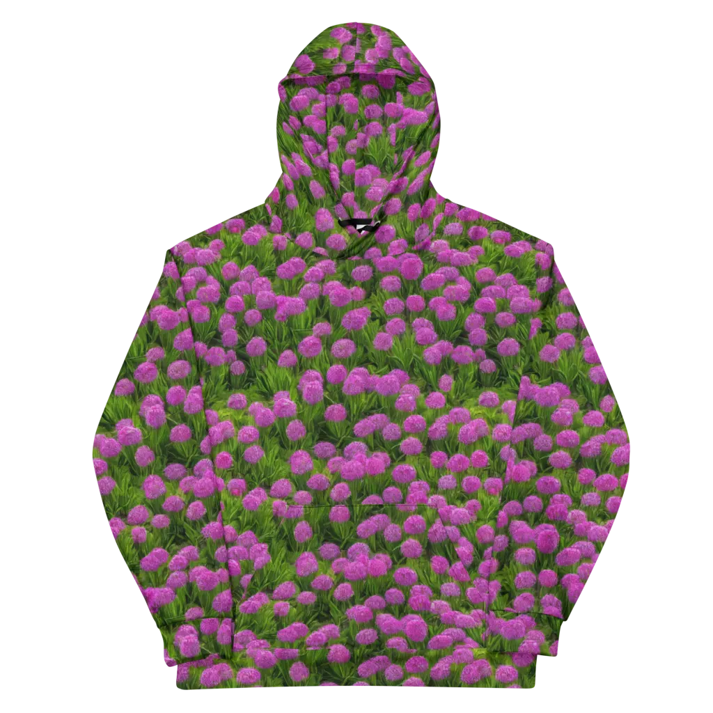 Magenta Meadow on Cotton Hoodie — Front