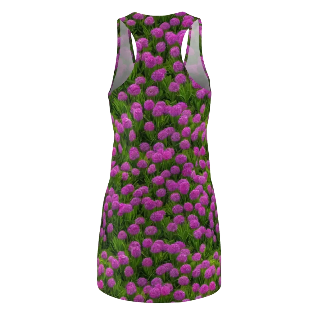 Magenta Meadow on Racerback Dress — Back