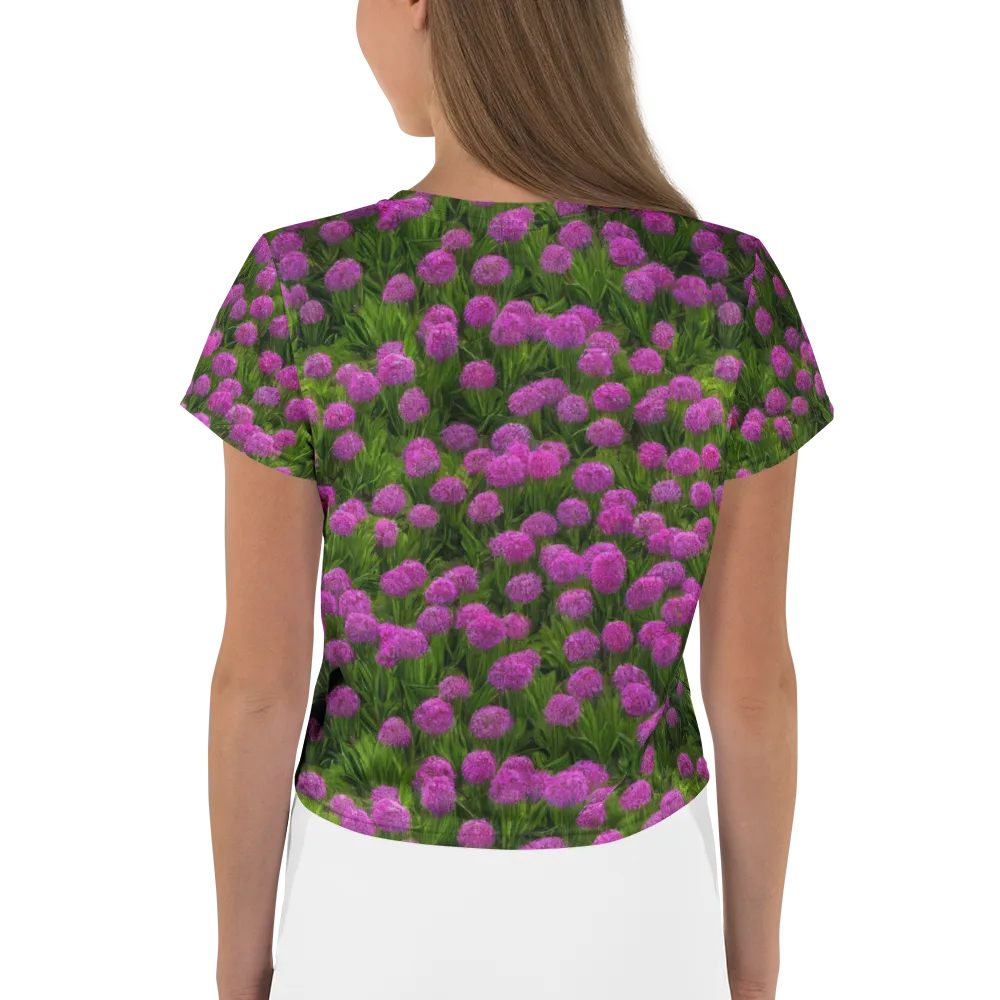 Magenta Meadow on Crop Tee — Back