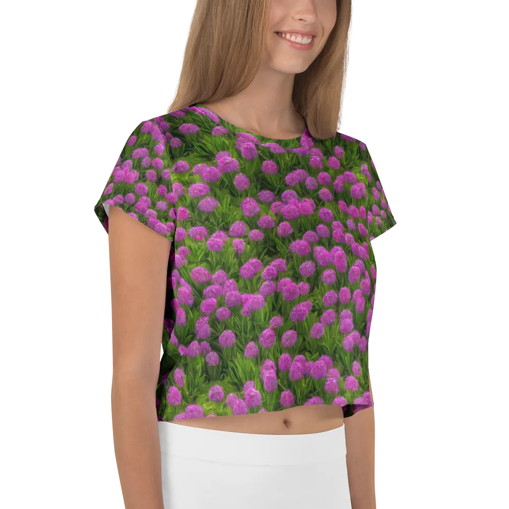 Magenta Meadow on Crop Tee — Right