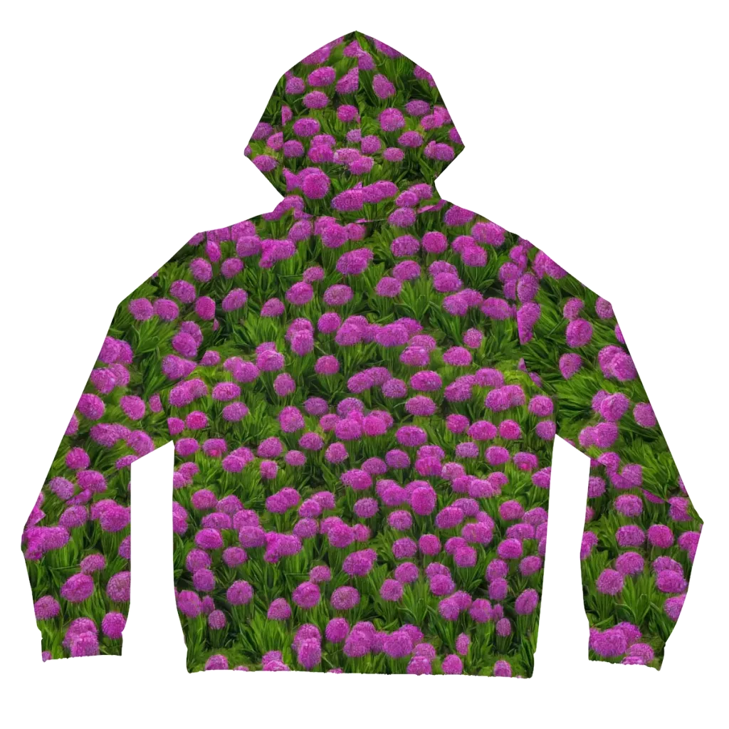 Magenta Meadow on Women's Full-Zip Hoodie — Back