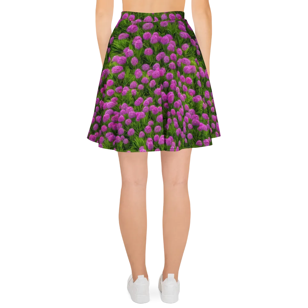Magenta Meadow on Skater Skirt — Back