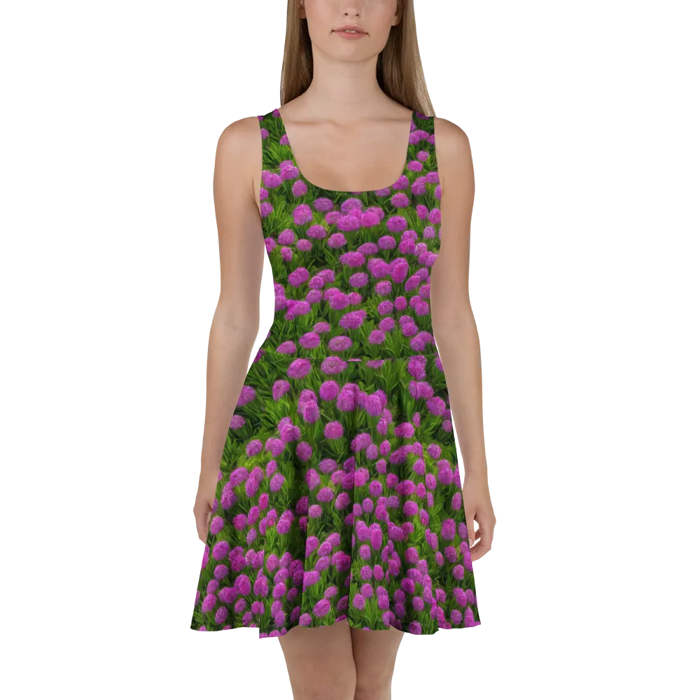 Magenta Meadow on Skater Dress — Front