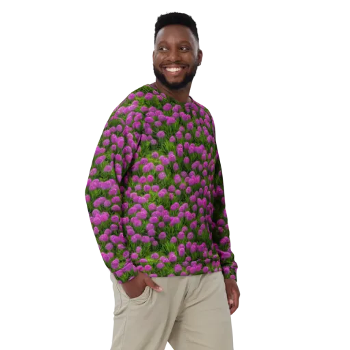 Magenta Meadow on a Sweatshirt