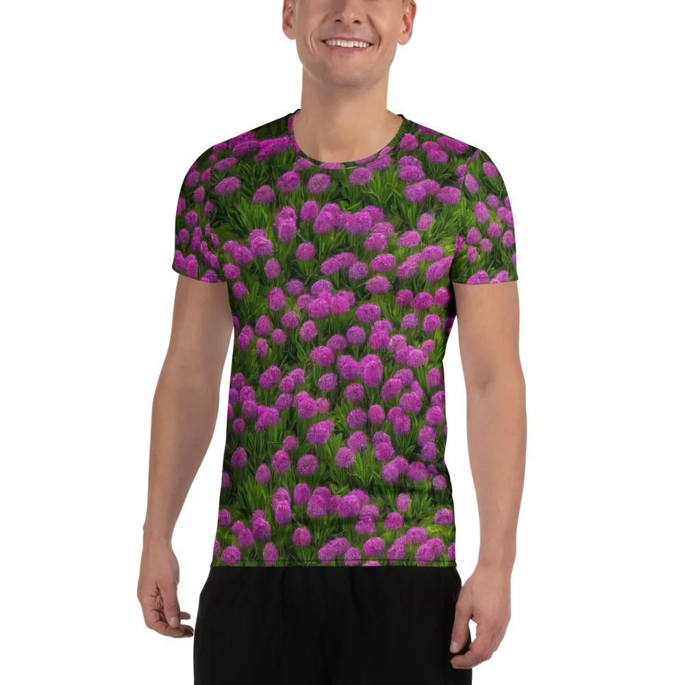 Magenta Meadow on Men's Athletic T-Shirt — Front