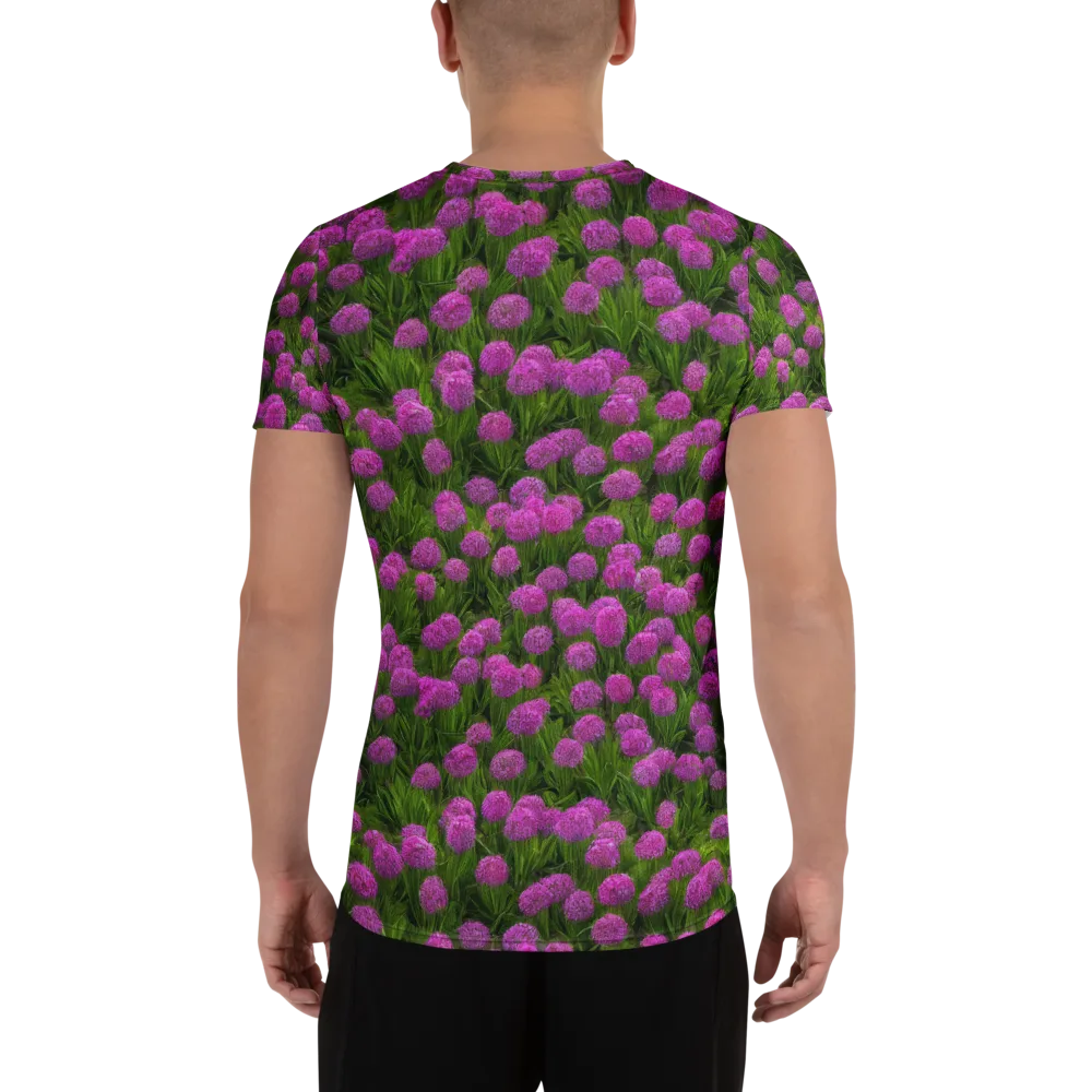 Magenta Meadow on Men's Athletic T-Shirt — Back