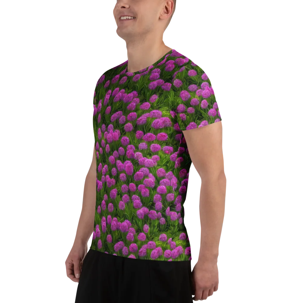 Magenta Meadow on Men's Athletic T-Shirt — Left
