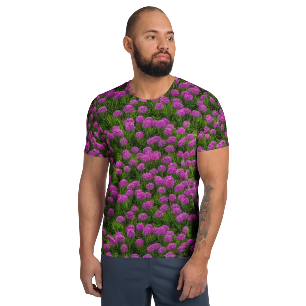 Magenta Meadow on Men's Athletic T-Shirt — Front