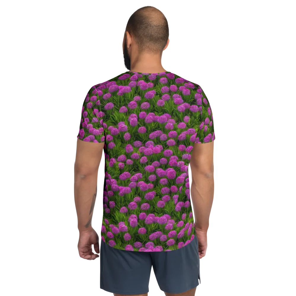 Magenta Meadow on Men's Athletic T-Shirt — Back