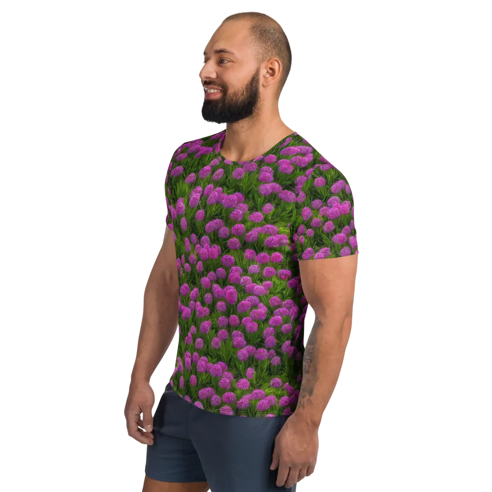 Magenta Meadow on Men's Athletic T-Shirt — Left