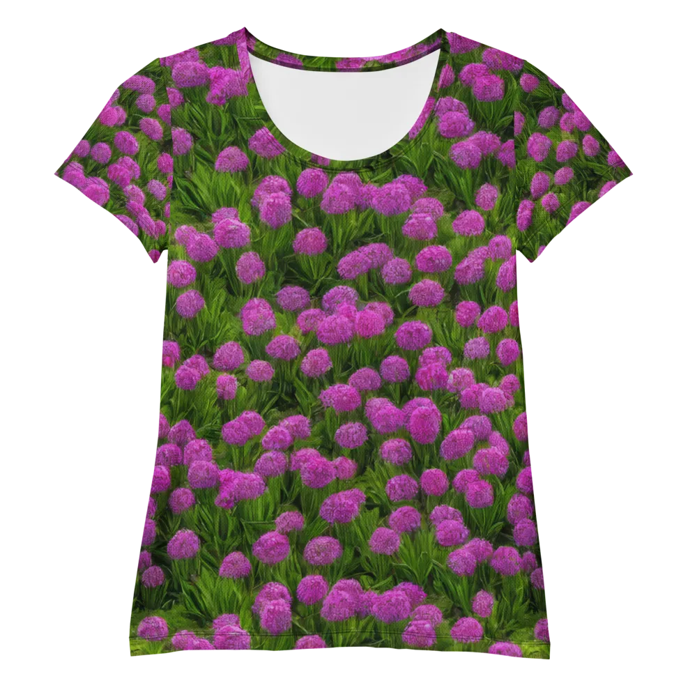 Magenta Meadow on Women's Athletic T-Shirt — Front